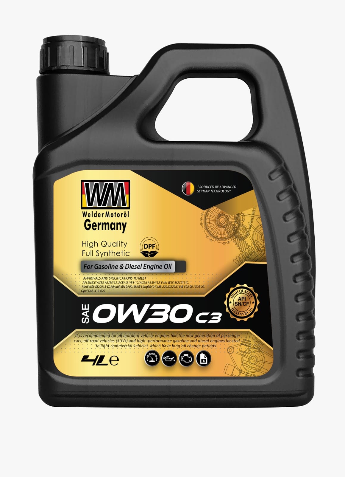 0W30 WELDER MOTORÖL GERMANY SENTETİK DPF 5LT