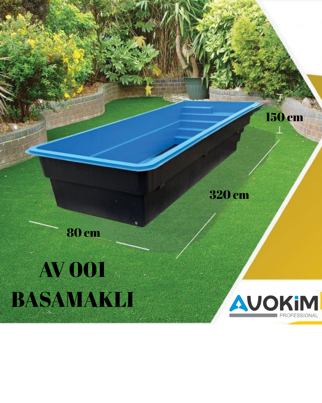 AV 001 - Basamaklı Polyester Fiber-Glass Havuz