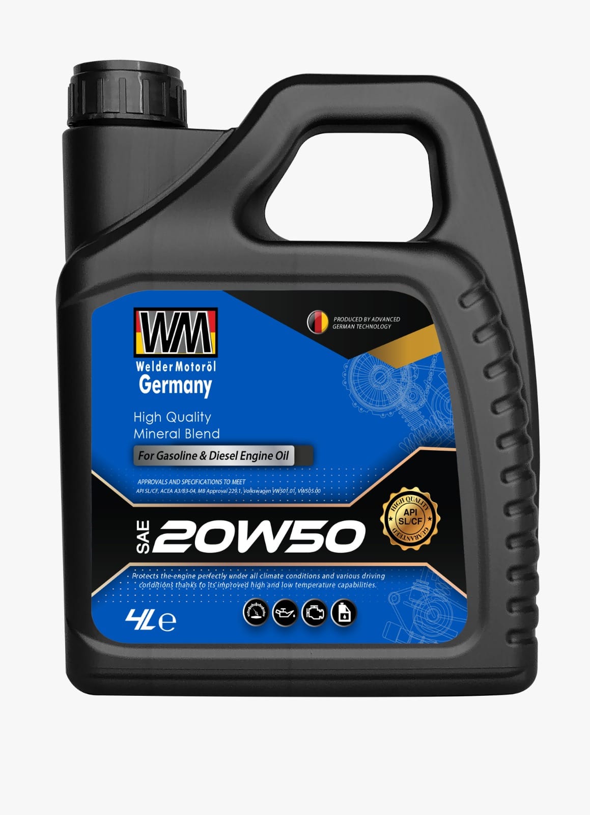 20W50 WELDER MOTORÖL GERMANY 4LT