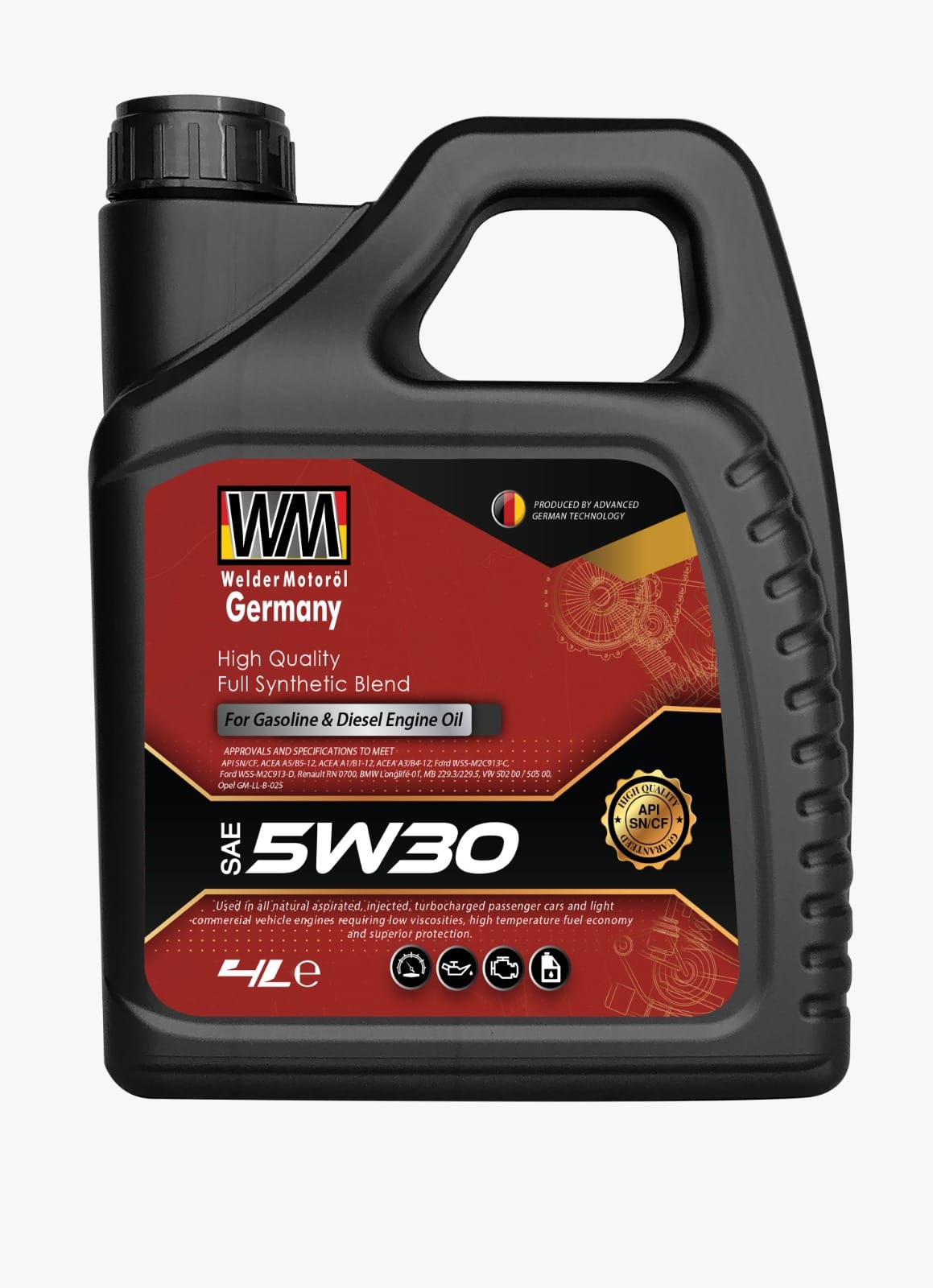 5W30 WELDER MOTORÖL GERMANY FULL SENTETİK 5LT