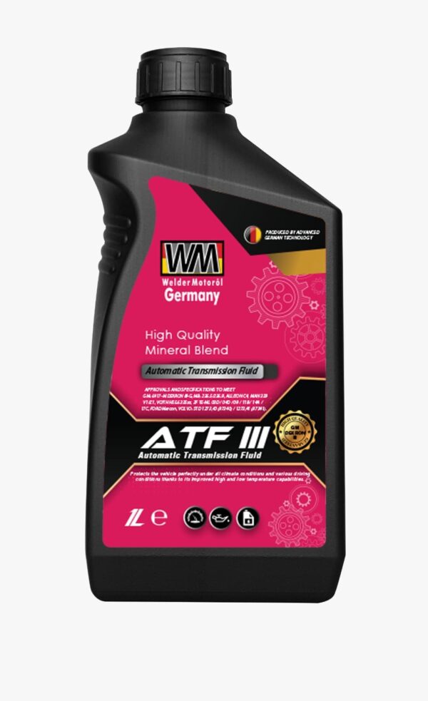 ATF III KIRMIZI OTOMATİK ŞANZIMAN YAĞI WELDER MOTORÖL GERMANY 1LT